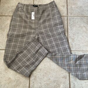 Reitman’s ladies dress pants grey stripe and check
